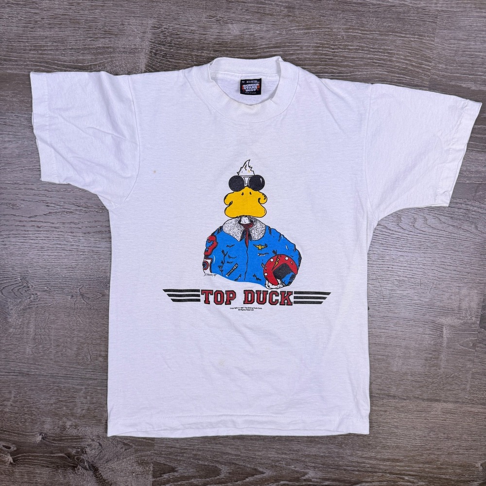 VTG Screen Stars Best Top Duck Graphic Tee Mens M Movie Parody Single Stitch